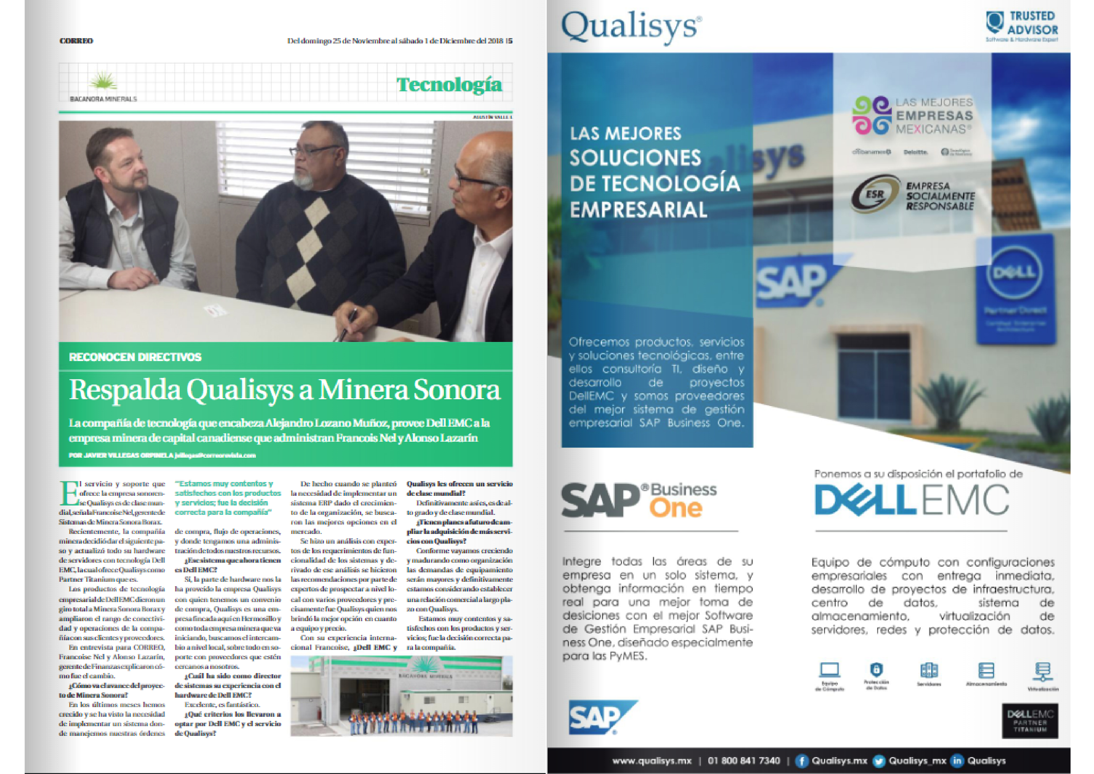 Respalda Qualisys a Minera Sonora Borax  - Image